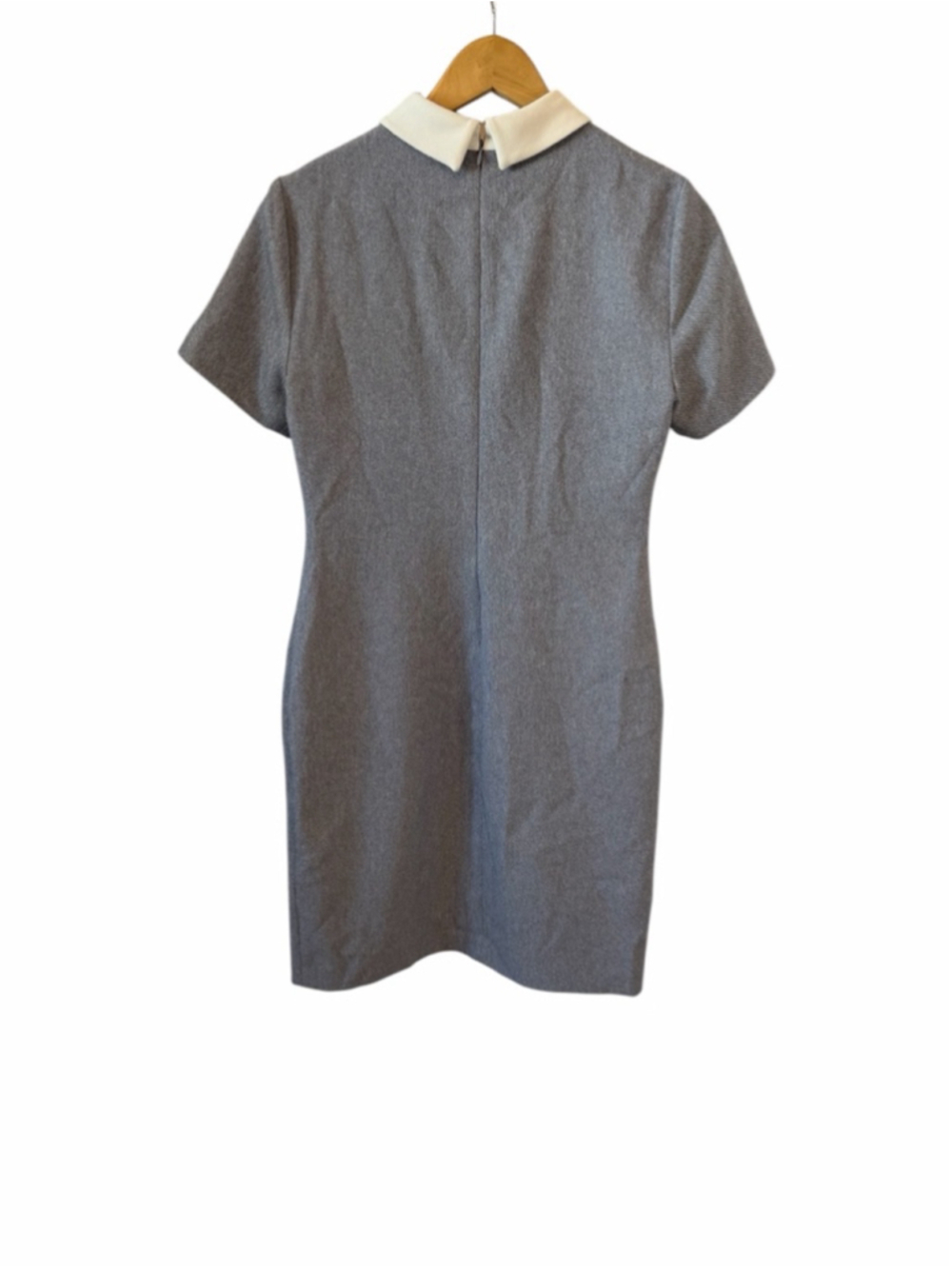 Ivanka Trump Grey Sheath Dress Pearl Collar Short Sleeve Work Office - Picture 5 of 11